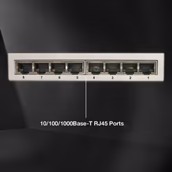 Lindy 25045 commutateur réseau Géré Gigabit Ethernet (10/100/1000) Connexion Ethernet, supportant l'alimentation via ce port (PoE) Argent