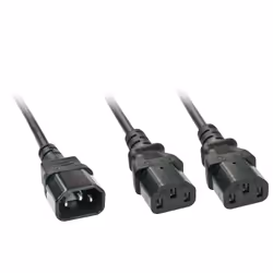 Lindy 30039, 2 m, Coupleur C14, Coupleur 2 x C13