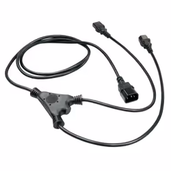 Lindy 30039 câble électrique Noir 2 m Coupleur C14 Coupleur 2 x C13