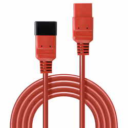 Lindy 30124 câble électrique Rouge 2 m Coupleur C19 Coupleur C20
