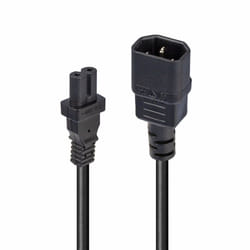 Lindy 30312 câble électrique Noir 2 m Coupleur C14 Coupleur C7