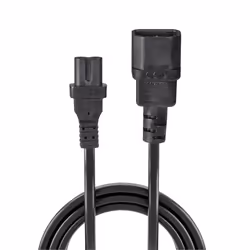 Lindy 30312 câble électrique Noir 2 m Coupleur C14 Coupleur C7