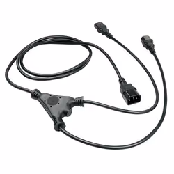 Lindy 30363 câble électrique Noir 1 m Coupleur C14 Coupleur 2 x C13