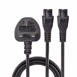 Lindy 30428 câble électrique Noir 2,5 m Prise d'alimentation type G 2 x coupleur c5 - Vue supplémentaire 2