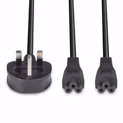 Lindy 30428 câble électrique Noir 2,5 m Prise d'alimentation type G 2 x coupleur c5 - Vue supplémentaire 4