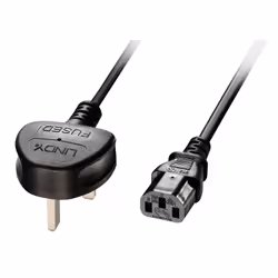 Lindy 30434, 3 m, Prise d'alimentation type G, Coupleur C13, H05VV-F3G