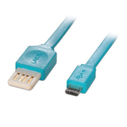 Lindy 1m, USB 2.0-A - USB 2.0 Micro-B câble USB USB A Micro-USB B Bleu