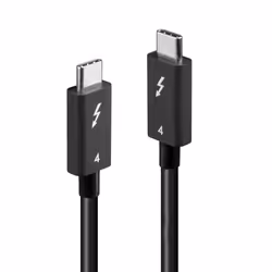 Lindy 31120, Mâle, Mâle, 1 m, Noir, Nickel/Or, 40 Gbit/s