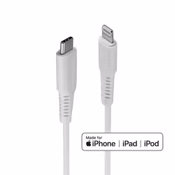 Lindy 31317, 2 m, Lightning, USB C, Mâle, Mâle, Blanc