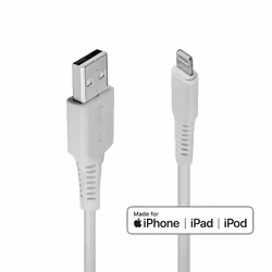 Lindy 31325, 0,5 m, USB A, Mâle, Mâle, Blanc, Droit