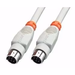 Lindy 8 Pin Mini DIN Cable 5 m, Gris, 5 m, Mâle/Mâle, 8p Mini DIN