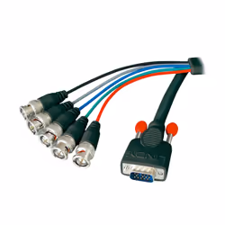 Lindy 31562, 1,8 m, VGA (D-Sub), 5 x BNC, Noir, Mâle/Mâle