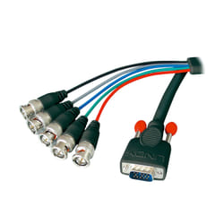 Lindy 31562 câble vidéo et adaptateur 1,8 m VGA (D-Sub) 5 x BNC Noir