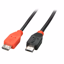Lindy 31759, 1 m, Micro-USB B, Micro-USB B, USB 2.0, Mâle/Mâle, Noir