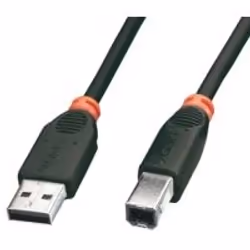 Lindy USB 2.0 A/B 1.0m, 1 m, USB A, USB B, Mâle/Mâle, 480 Mbit/s, Noir