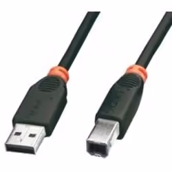 Lindy USB 2.0 A/B 2.0m, 2 m, USB A, USB B, Mâle/Mâle, 480 Mbit/s, Noir