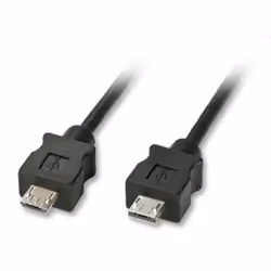 Lindy USB Micro-A / Micro-B, 1.0m, 1 m, Micro-USB A, Micro-USB B, Mâle/Mâle, 480 Mbit/s, Noir