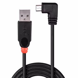 Lindy 31975 câble USB 0,5 m USB 2.0 USB A Micro-USB B Noir