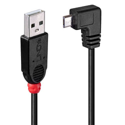 Lindy 31977 câble USB 2 m USB 2.0 USB A Micro-USB B Noir
