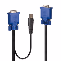 Lindy 32185, 1 m, VGA, Noir, USB, VGA, VGA
