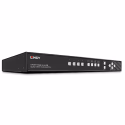 Lindy 32329, 3840 x 2160 pixels, 4K Ultra HD, Grille de montage, 1U, Noir