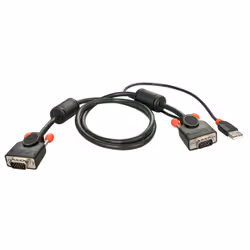 Lindy 33770, 1 m, VGA (D-Sub), Mâle, Mâle, Bleu