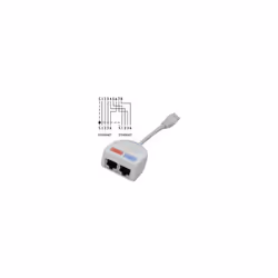 Lindy UTP Port Doubler, Gris, 10/100Base-T