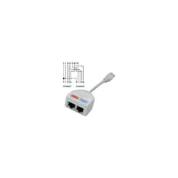 Lindy UTP Port Doubler câble de réseau Gris