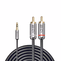 Lindy 35334 câble audio 2 m 3,5mm 2 x RCA Anthracite
