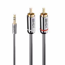 Lindy 35336, 3,5mm, Mâle, 2 x RCA, Mâle, 5 m, Anthracite