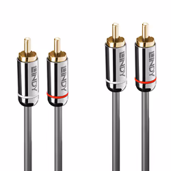 Lindy 35345, 2 x RCA, Mâle, 2 x RCA, Mâle, 1 m, Anthracite