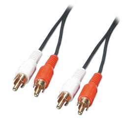 Lindy 7.5m 2x RCA - 2x RCA M/M câble audio 7,5 m 2 x RCA Noir, Rouge, Blanc