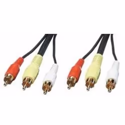 Lindy 35546, 20 m, 3 x RCA, 3 x RCA, Noir, 2x RCA, Mâle/Mâle
