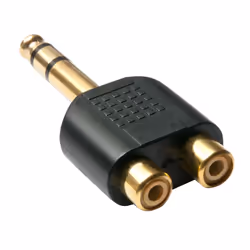 Lindy 35623, 2 x RCA, 6,3 mm, Noir