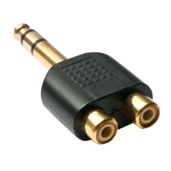 Lindy 35623 changeur de genre de câble 2 x RCA 6,3 mm Noir