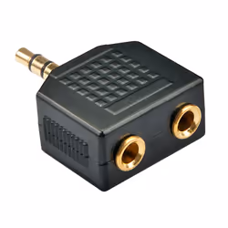Lindy 35625, 2 x 3.5 mm jack, 3.5mm jack, Noir