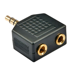 Lindy 35625 changeur de genre de câble 2 x 3.5 mm jack 3.5mm jack Noir