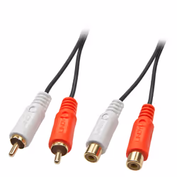Lindy 35674, 2 x RCA, Mâle, 2 x RCA, Femelle, 10 m, Noir