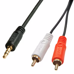 Lindy 35685, 2 x RCA, Mâle, 3,5mm, Mâle, 10 m, Noir