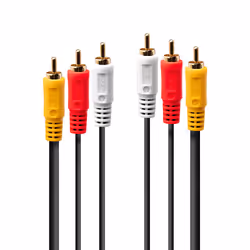 Lindy 35690, 3 x RCA, Mâle, 3 x RCA, Mâle, 1 m, Noir, Rouge, Blanc, Jaune