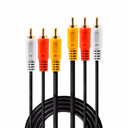 Lindy 35690 câble audio 1 m 3 x RCA Noir, Rouge, Blanc, Jaune