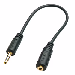 Lindy 35699, 3,5mm, Mâle, 2,5 mm, Femelle, 20 m, Noir