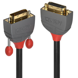 Lindy 36230 câble DVI 0,5 m DVI-D DVI-I Noir