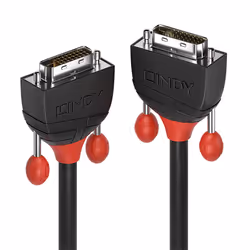 Lindy 36251, 1 m, DVI-D, DVI-D, Mâle, Mâle, Noir, Rouge