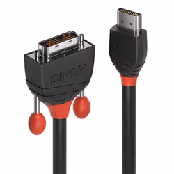 Lindy 36271, 1 m, HDMI Type A (Standard), DVI-D, Mâle, Mâle, Droit