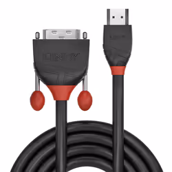 Lindy 36275 câble vidéo et adaptateur 10 m HDMI Type A (Standard) DVI-D Noir, Rouge - Vue supplémentaire 2