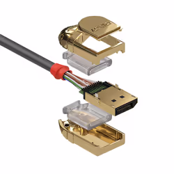 Lindy 36292 câble DisplayPort 2 m Or