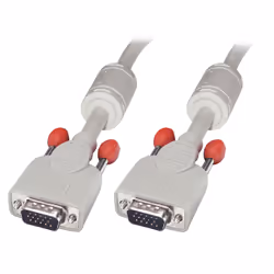 Lindy 5m VGA / VGA, 5 m, VGA (D-Sub), VGA (D-Sub), Mâle, Mâle, Gris