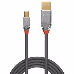 Lindy 36632 câble USB 2 m USB 2.0 USB A Mini-USB B Gris