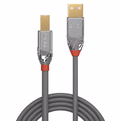 Lindy 36642 câble USB 2 m USB 2.0 USB A USB B Gris